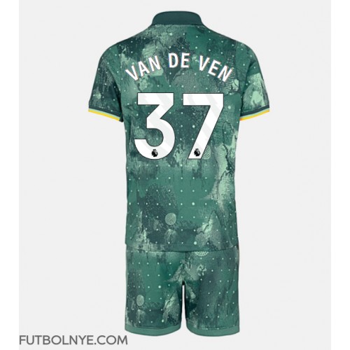 Camiseta Tottenham Hotspur Micky van de Ven #37 Tercera Equipación para niños 2024-25 manga corta (+ pantalones cortos)